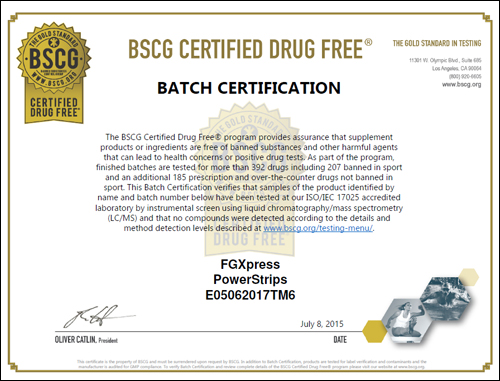 Certificate Drug - free